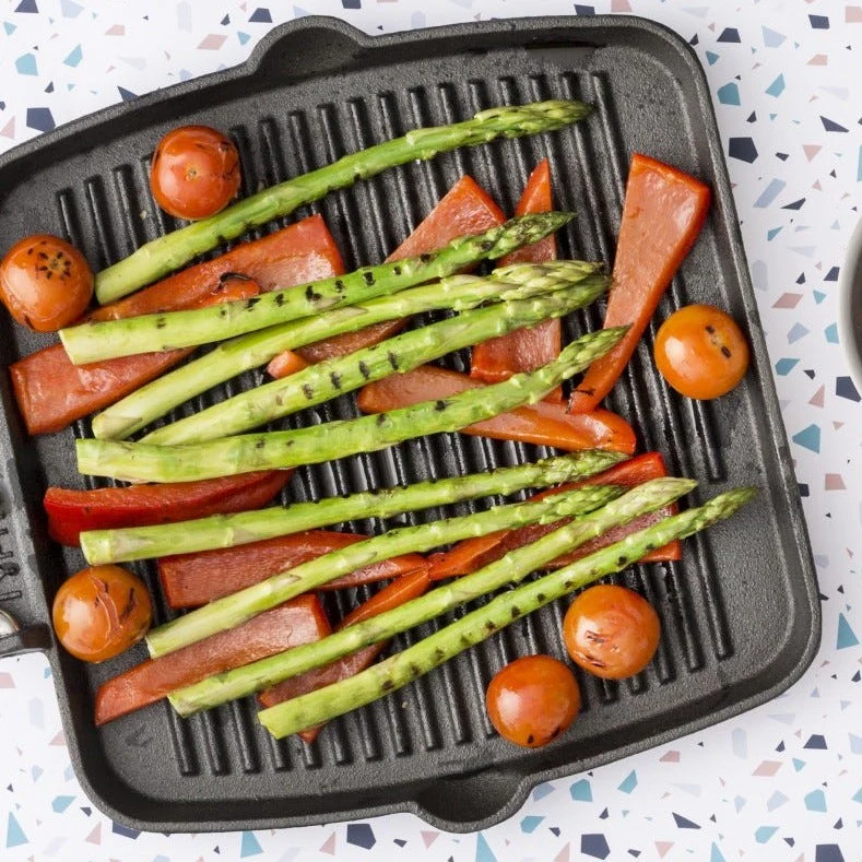 Typhoon World Foods 26.5cm Cast Iron Square Chargriller - Image 3