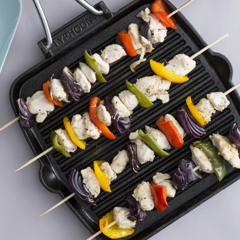Typhoon World Foods 26.5cm Cast Iron Square Chargriller - Image 4