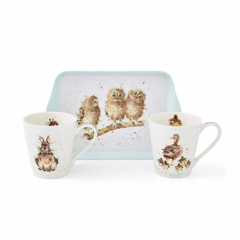 Wrendale Designs Duck & Rabbit Mug & Tray Set