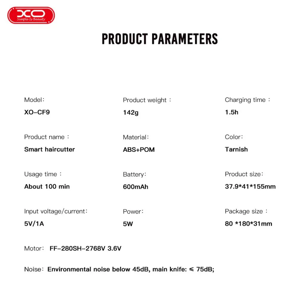 XO CF9 Electric Hair Clipper with Display - Image 6