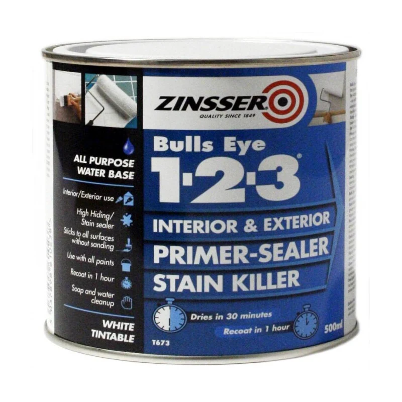 Zinsser BULLS EYE 123 Interior Exterior Primer & Sealer Paint