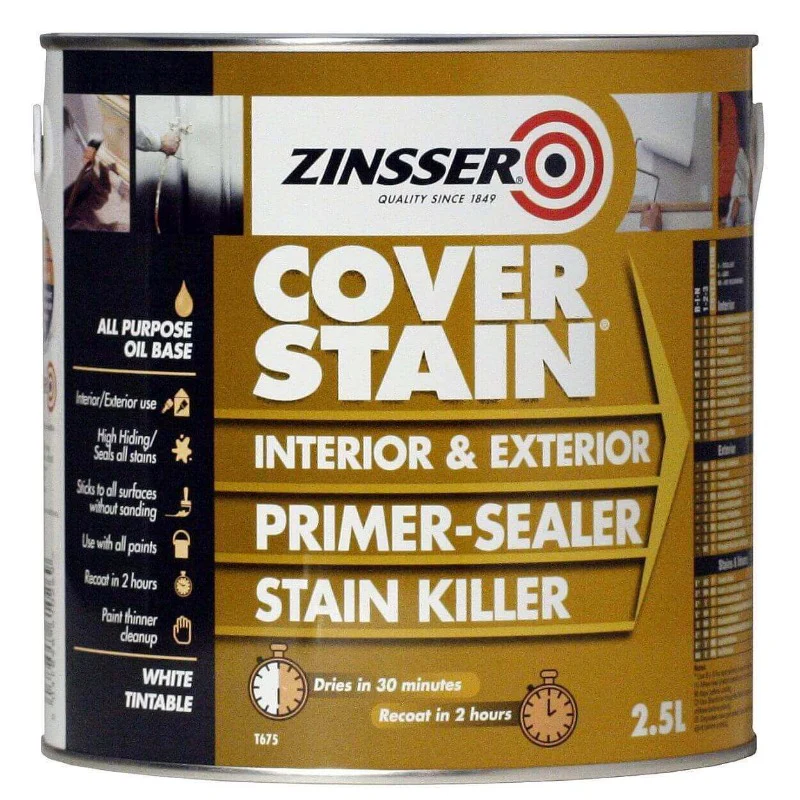 Zinsser Cover Stain All Purpose Solvent-based Stain Killing Primer Sealer Paint - Image 3